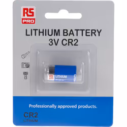Taille = CR2 Tension nominale = 3V Chimie = Lithium Manganèse Dioxyde Capacité = 1Ah Dimensions = 15.6 x 27mm Pile au lithium ...