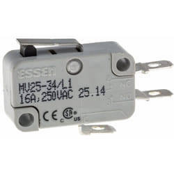 Rs Pro - Microrupteur Levier court, 1 rt, 16 a @ 250 v c.a., Connexion rapide 250V c.a. ( Prix pour 1 )
