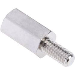 Rs Pro - Entretoise filetée longueur 12mm, Mâle / Femelle, M4 x M4 ( Prix pour Sachet de 50 )