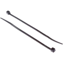 Serre-câble Rs Pro Noir en Nylon 66, 100mm x 2,5 mm ( Prix pour Sachet de 100 )
