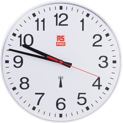 Rs Pro - Horloge Analogique Murale radio-pilotée ø 300mm, incassable ( Prix pour 1 )