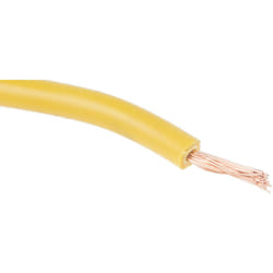 Fil de câblage, section 1 mm², 1000 v Jaune Cuivre, Maximum +70 °c, 25m ( Prix pour Bobine de 25 Mètres ) - Rs Pro