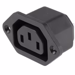 Type de connecteur IEC = C13 Type de montage = Montage panneau Genre = Femelle Courant = 10 A, 15A Orientation du corps = Dro ...