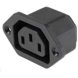 Rs Pro - Connecteur iec Femelle C13 Montage panneau, 10A, fusibles ( Prix pour 1 )