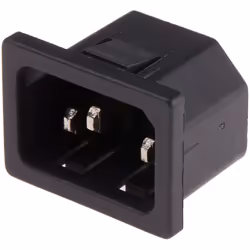 Type de connecteur IEC = C14 Type de montage = Montage rapide Genre = Mâle Courant = 10 A, 15A Orientation du corps = Angle d ...