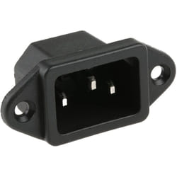 Connecteur IEC Mâle C14 RS PRO, Montage panneau, 10A, fusibles ( Prix pour 1 )