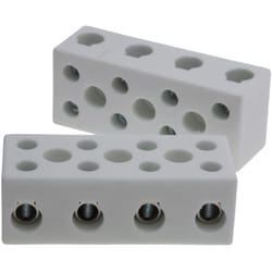 Bornier de raccordement Rs Pro 4 pôles , a visser, 16mm², 30 76A ( Prix pour Paquet de 5 )