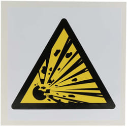 Rs Pro - Panneau de danger, avec pictogramme : Danger matières explosives ' ' , Auto-adhésif ( Prix pour 1 )