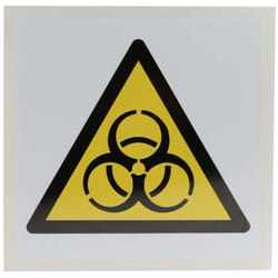 Rs Pro - Panneau de danger, avec pictogramme : Danger, risque biologique ' ' , Auto-adhésif ( Prix pour 1 )