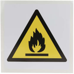 Rs Pro - Panneau de danger, avec pictogramme : Matières inflammables ' ' , Auto-adhésif ( Prix pour 1 )