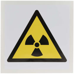 Rs Pro - Panneau de danger, avec pictogramme : Danger, matières radioactives ou radiations ionisantes ' ' , Auto-adhésif ( Prix pour 1 )