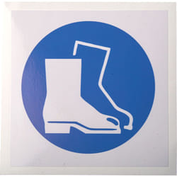 Rs Pro - Panneau obligation, avec pictogramme : Chaussures de sécurité obligatoires, Auto-adhésif, en Vinyle ( Prix pour 1 )