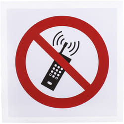 Rs Pro - Panneau interdiction, avec pictogramme : Interdiction d'activer les téléphones mobiles ( Prix pour 1 )