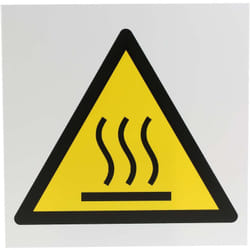 Rs Pro - Panneau de danger, avec pictogramme : Danger, Surface chaude ' ' ( Prix pour 1 )