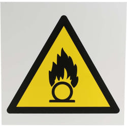 Rs Pro - Panneau de danger, avec pictogramme : Danger subtances comburantes ' ' ( Prix pour 1 )