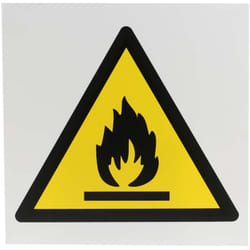 Rs Pro - Panneau de danger, avec pictogramme : Matières inflammables ' ' ( Prix pour 1 )