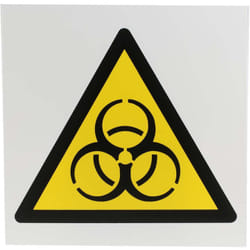 Rs Pro - Panneau de danger, avec pictogramme : Danger, risque biologique ' ' ( Prix pour 1 )