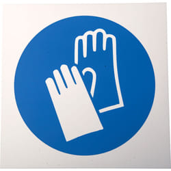 Rs Pro - Panneau obligation, avec pictogramme : Gants de protection obligatoires , en Plastique ( Prix pour 1 )