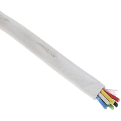 Rs Pro - Câble de sécurité 6 conducteurs, section de fils 0,19 mm², gaine en Chlorure de polyvinyle pvc, Blanc ( Prix pour Bobine de 100 Mètres )