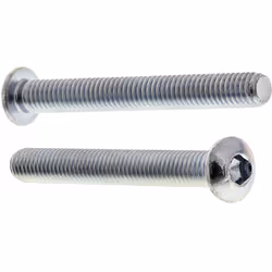 Taille de filetage = M6 Longueur = 50mm Forme de tête = Vis bombée à tête creuse hexagonale Standard DIN = ISO 7380 Matériau  ...
