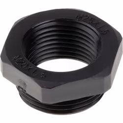Type = Réducteur Filetage interne = M20 x 1.5 Filetage extérieur = M25 x 1.5 Matériau = Nylon 66 Couleur = Noir Filetage = M2 ...