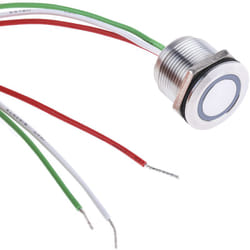 Interrupteur tactile Capacitif Momentané Rs Pro no, 30V c.c., Illuminé Vert en Laiton, IP68 ( Prix pour 1 )