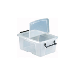 Rs Pro - Boite de rangement Transparent Avec couvercle 12L, 170mm x 295mm x 400mm ( Prix pour Paquet de 5 )