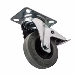 Diamètre roue = 100mm Capacité de charge = 70kg Hauteur hors tout = 128mm Largeur roue = 24mm Type de montage = Platine Rotat ...