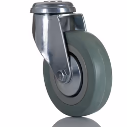 Diamètre roue = 100mm Capacité de charge = 80kg Hauteur hors tout = 135mm Largeur roue = 27mm Type de montage = Ecrou simple ...