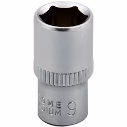 Taille d’écrou = 9mm Taille d'entraînement = 1/4'' Type d'empreinte = Hexagonal Type d'entraînement = Carré Finition = Sablée ...