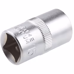 Taille d’écrou = 15mm Taille d'entraînement = 1/2" Type d'empreinte = Bi-Hexagone Type d'entraînement = Carré Finition = Sabl ...