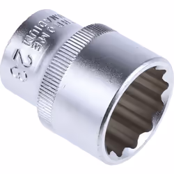 Taille d’écrou = 23mm Taille d'entraînement = 1/2" Type d'empreinte = Bi-Hexagone Type d'entraînement = Carré Finition = Sabl ...