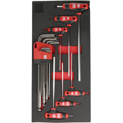Rs Pro - Jeu de clés Allen en l, t 9mm Métrique Tête sphérique, Tournevis à six pans 15 pièces , Bras Long ( Prix pour 1 )