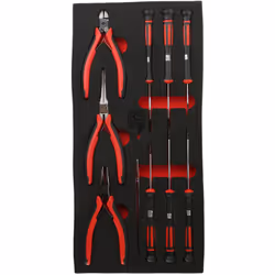 Type de kit = Electriciens Contenu du set = Pinces, tournevis de précision, brucelles Nombre de pièces = 10 Type de stockage ...