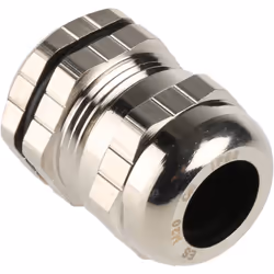 Filetage = M20 Matériau = Laiton nickelé Diamètre de câble maximum = 12mm Diamètre de câble minimum = 6mm Couleur = Métalliqu ...