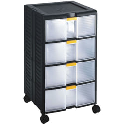 Unité de stockage 4 tiroirs Rs Pro en Plastique, 629mm x 391mm x 390mm ( Prix pour 1 )