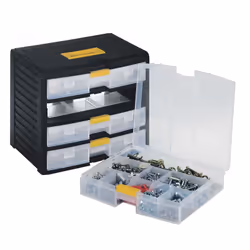 Tiroirs = 4 Matériau du boîtier = PP Hauteur = 334mm Largeur = 391mm Profondeur = 290mm Tiroirs transparents = Oui Matériau d ...