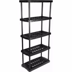 Nombres d'étagères = 5 Capacité de charge = 40kg Hauteur = 1760mm Largeur = 790mm Profondeur = 390mm Matériau = PP Couleur =  ...