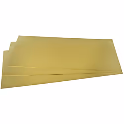 Longueur = 600mm Matériau = Laiton Forme = Solide Largeur = 300mm Epaisseur = 0.7mm Qualité du matériau = CW508L/CZ108 Densit ...
