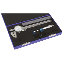 Rs Pro - Kit de mesure Pied à coulisse à cadran, micromètre, règle ( Prix pour 1 )