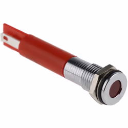 Tension nominale = 220V c.a. Couleur du flux lumineux = Rouge Taille de l'orifice de fixation = 8mm Type de lampe = LED Indic ...