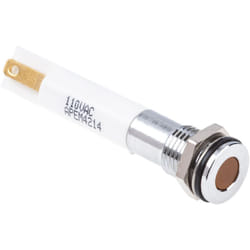 Rs Pro - Voyant led lumineux Orange dia. 8mm, 220V c.a., IP67 ( Prix pour 1 )