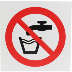Rs Pro - Panneau interdiction, avec pictogramme : Eau non potable ( Prix pour 1 )