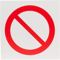 Rs Pro - Panneau interdiction, avec pictogramme : Interdiction générale ( Prix pour 1 )