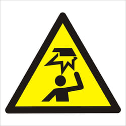 Rs Pro - Panneau de danger, avec pictogramme : Obstacle en hauteur ' ' ( Prix pour 1 )
