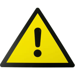 Panneau de danger, avec pictogramme : Danger général " " ( Prix pour 1 )