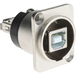 Rs Pro - Connecteur usb 2.0 b to a Femelle ports, Montage panneau, Droit ( Prix pour 1 )