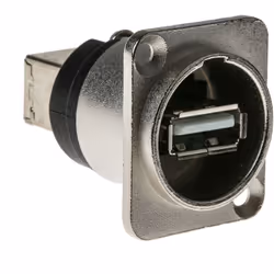 Genre = Femelle Type de montage = Montage panneau Version d'USB = 2.0 Orientation du corps = Droit Nombre de ports = 1 Série  ...
