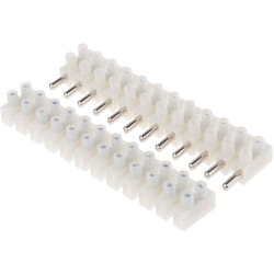 Rs Pro - Bornier de raccordement 12 pôles , a visser, 6mm², 5 32A ( Prix pour 1 )