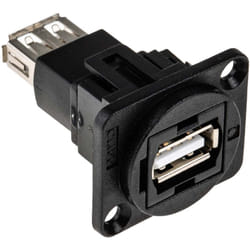 Rs Pro - Connecteur usb 2.0 a to a Femelle xlr, montage panneau, Droit ( Prix pour 1 )